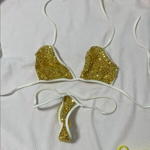 Gold Sequin Bikini Set